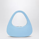 Borsa Coperni Micro Baguette Swipe in pelle azzurro chiaro