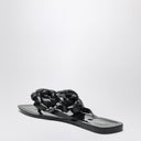 Coperni Black silicone Flower flip-flops