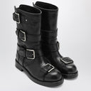 Dolce & Gabbana Dolce&Gabbana schwarze Lederstiefel mit Riemen