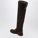 Dolce & Gabbana Dolce&Gabbana Hoher Wildlederstiefel in Ebenholzbraun