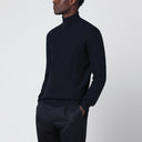 Maglione dolcevita in lana blu Tagliatore