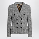 Dolce & Gabbana Dolce&Gabbana Einreihige gesprenkelte Wollmischjacke