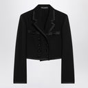 Dolce & Gabbana Dolce&Gabbana Cropped double-breasted black jacket