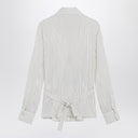 Chemise blanche à fines rayures Dolce & Gabbana en soie et coton Dolce&Gabbana