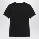 Camiseta preta de algodão com logo Dolce & Gabbana Dolce&Gabbana