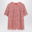Dolce & Gabbana Dolce&Gabbana rosa Spitzen-T-Shirt