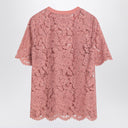 Dolce & Gabbana Dolce&Gabbana T-shirt in pizzo rosa