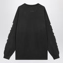 Maglione nero effetto slavato Fear of God con stampe del logo