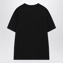Balmain schwarzes Baumwoll-T-Shirt mit Rundhalsausschnitt und Logo