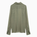 Ami Paris Olive green silk shirt