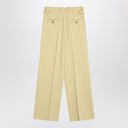 Ami Paris Wide lime-coloured wool trousers