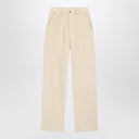 Ami Paris Ivory corduroy trousers