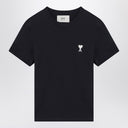 Ami Paris Midnight blue Ami de Coeur cropped T-shirt