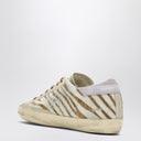 Tênis Golden Goose Super-Star em pelo de pônei zebra