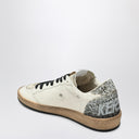 Golden Goose Silber/weißer Ballstar Sneaker mit Glitzer