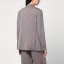 Golden Goose hellbraune zweireihige Jacke aus Chevron-Wollmischung