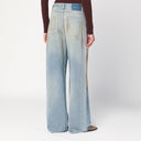 Golden Goose Weite hellblaue Jeans, sandgewaschener Used-Look-Effekt