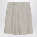 Golden Goose Beige mélange wool-blend bermuda