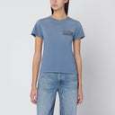 Camiseta azul desbotada Golden Goose com estampa no peito