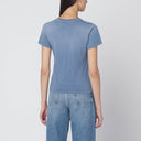 Camiseta azul desbotada Golden Goose com estampa no peito