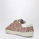 Golden Goose Old School low trainer in peach/white glitter