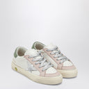 Golden Goose sneaker basse May bianco/rosa/verde oliva