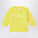 Желтый свитшот Givenchy из хлопкового смешанного материала с логотипом