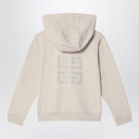 ジバンシィ クリーム色のロゴ入りジップアップスウェット