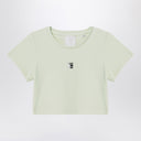 Givenchy Light green ribbed cropped T-shirt