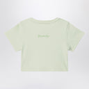 Givenchy Light green ribbed cropped T-shirt