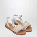 Sandálias brancas/bege Givenchy com logo
