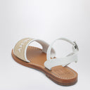 Sandálias brancas/bege Givenchy com logo