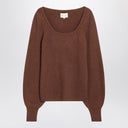 LouLou De Saison Brown ribbed cashmere jumper