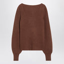 LouLou De Saison Brown ribbed cashmere jumper