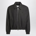 Ami Paris Grey wool Ami De Coeur bomber