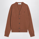Cardigan Ami De Coeur color nocciola di Ami Paris