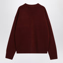 Ami Paris Cardigan Ami de Coeur cherry color in wool and cashmere