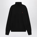 Ami Paris Black turtleneck sweater Ami De Coeur