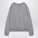 Ami Paris Gray Ami De Coeur sweater in wool and silk