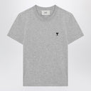 تي شيرت آمي باريس آمي دي كور رمادي من القطن