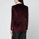 Tagliatore Bordeaux velvet double-breasted jacket