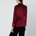 Tagliatore Burgundy velvet double-breasted jacket