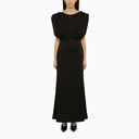 Jil Sander Long dress with black ruffles