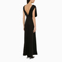 Vestido longo Jil Sander com babados pretos