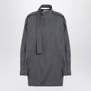 Jil Sander Grey wool shirt with scarf