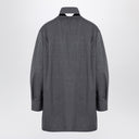 Camisa de lana gris Jil Sander con bufanda