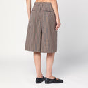 Jil Sander Brown check wool bermuda shorts