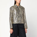 Chaqueta con estampado de leopardo de Jil Sander en tejido revestido