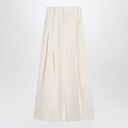Jil Sander Wide cream trousers in silk blend
