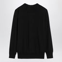 Свитер Jil Sander черный шерстяной с круглым вырезом